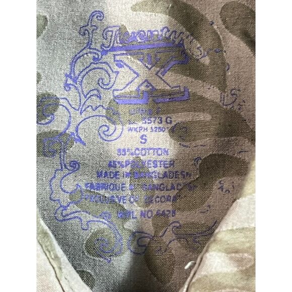 Twenty X Size S Western Shirt Button Down Pearl Snap Cowgirl Green Purple - Picture 6 of 9